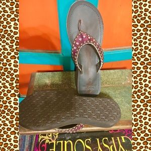 Gypsy Soule Bling Reptile Thong Sandals Flip Flops